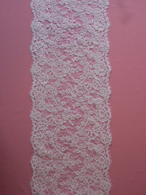 White Corded Lace Trim - Eloise