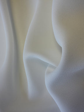 Ivory Eco Polyester Crepe (140cm/56") - Wit