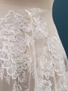 Ivory Embroidered Lace - Xavier