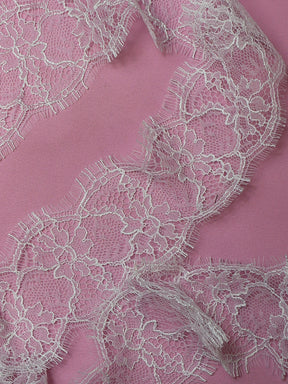 White Chantilly Lace Trim - Yvette