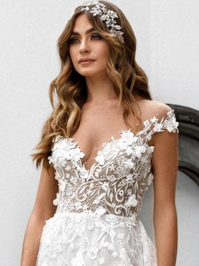 Ivory 3D Embroidered Lace - Milena