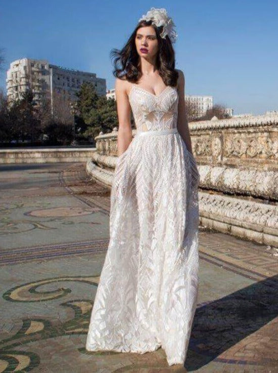 Ivory Corded & Beaded Lace - Fiona