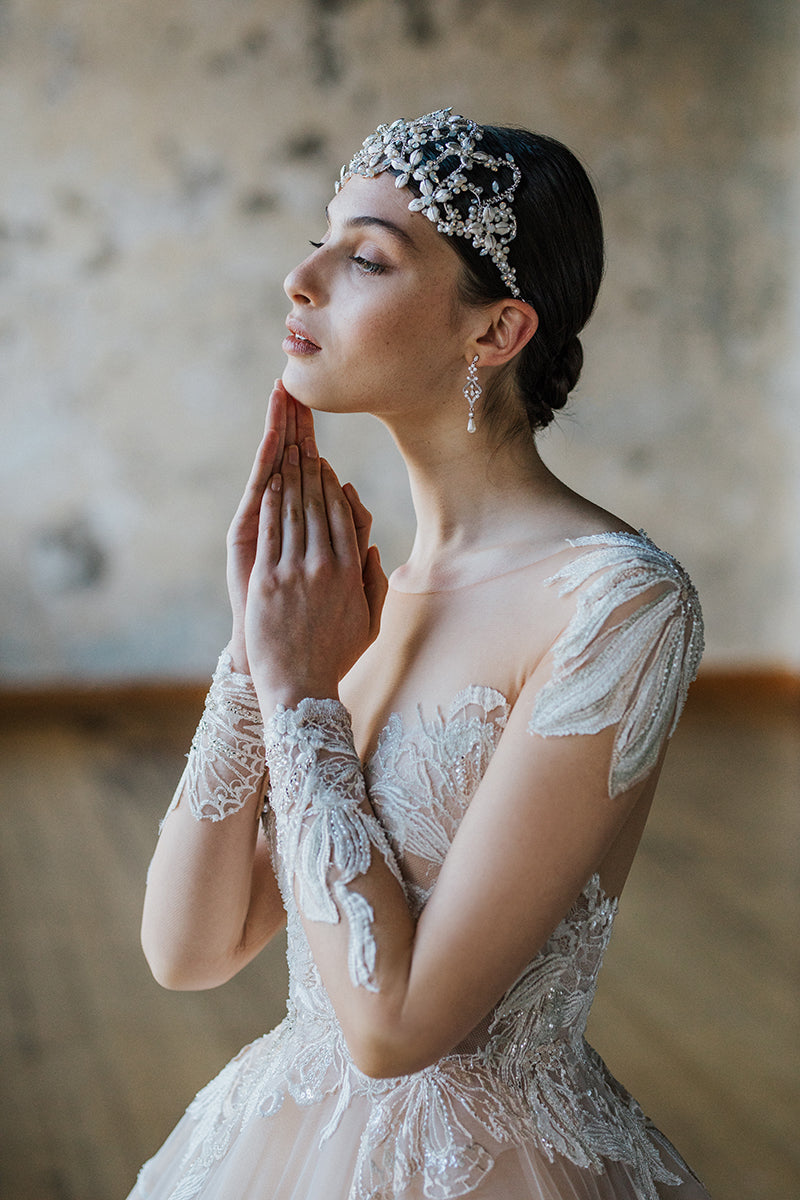 Ivory Beaded Lace - Lavinia