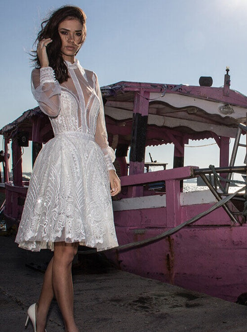 Ivory Corded And Sequinned Lace Danuta