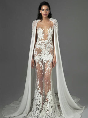 Ivory Embroidered Lace - Heike