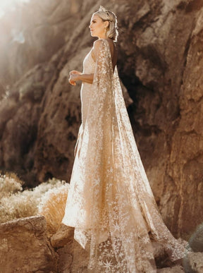 Ivory Embroidered Lace - Pabla