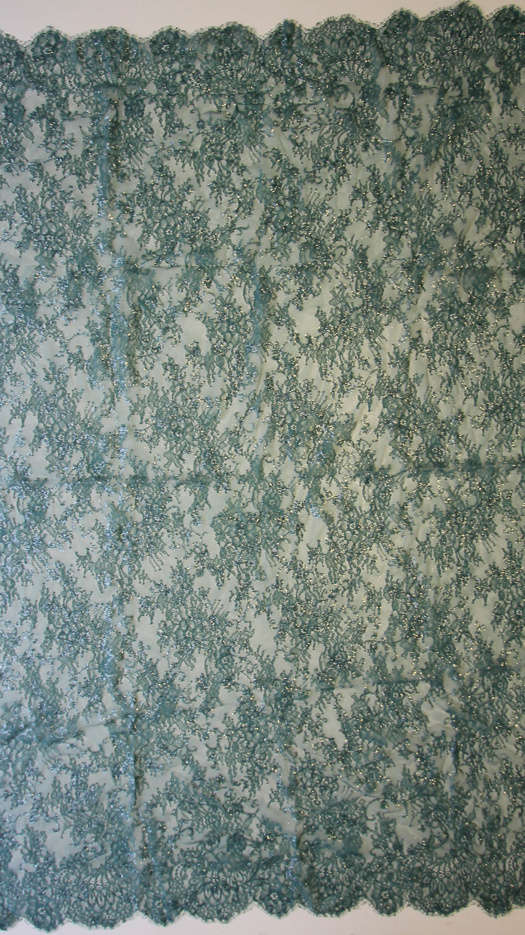 Teal Raschel Lace - Honor