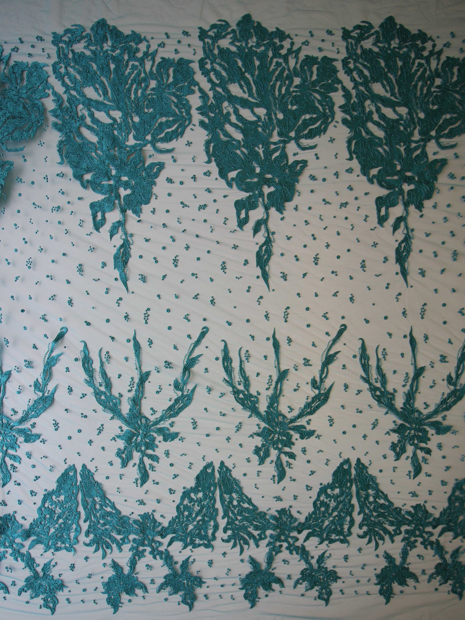 Aqua Embroidery Lace - Zelie