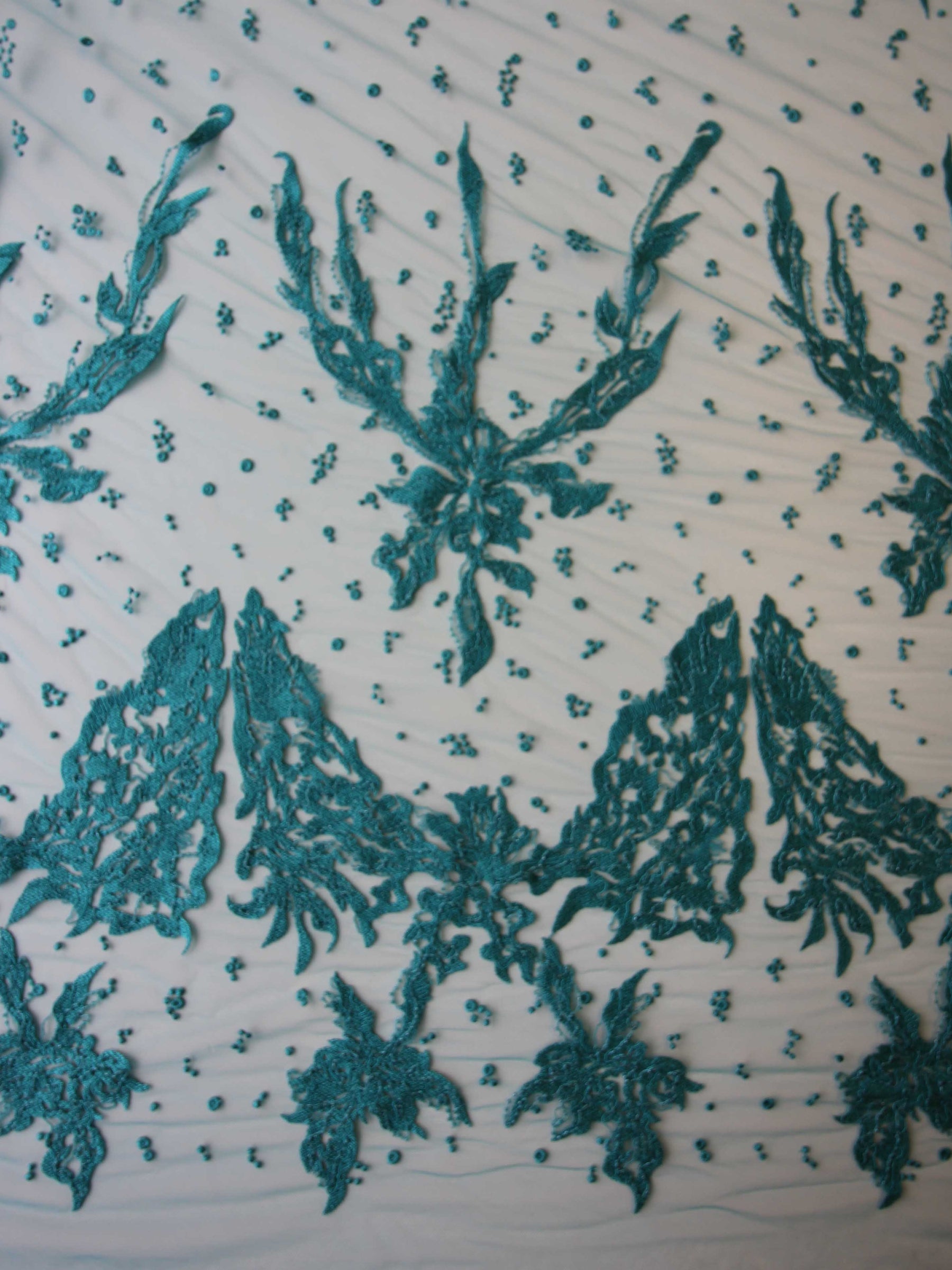 Aqua Embroidery Lace - Zelie