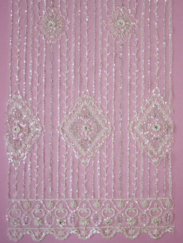 Ivory Beaded Lace - Barbara