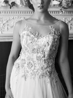 Ivory Beaded Lace - Renata