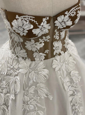 Ivory Embroidered Lace - Vinceza