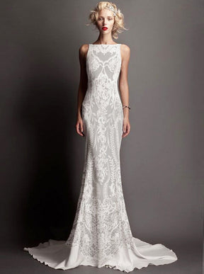 Ivory Embroidered Lace - Benita