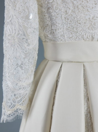 Ivory Beaded Lace - Miriam