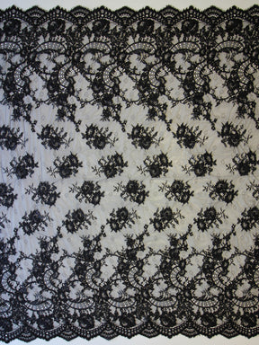 Black Beaded Lace - Ebony