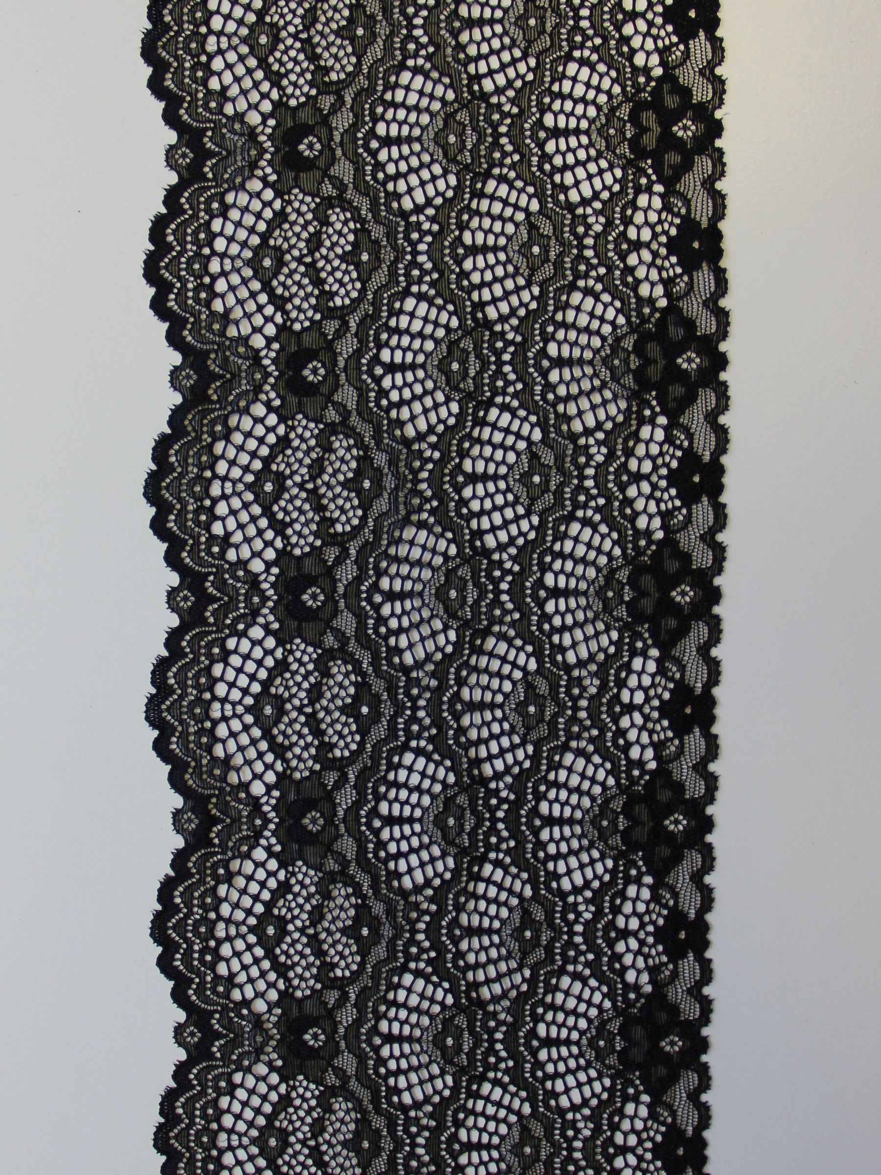 Black stretch lace trimming - Lace To Love