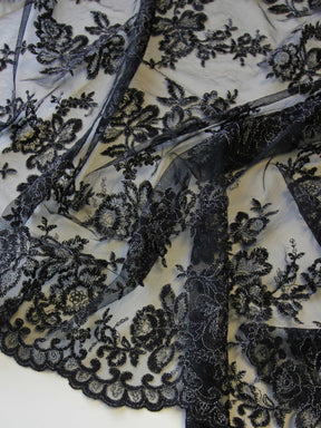 Black Raschel Lace - Jayne