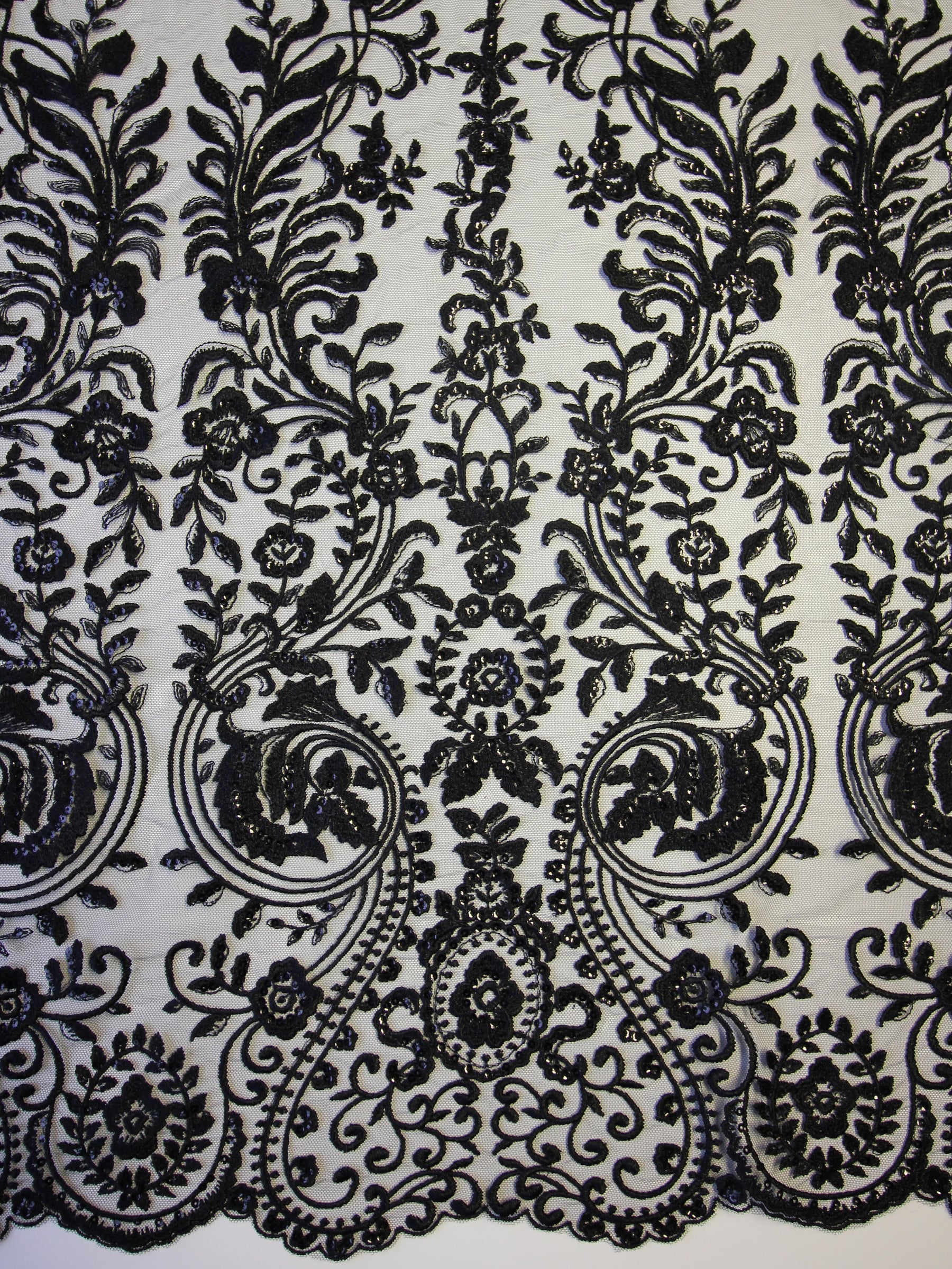 Black Embroidered Lace - Greer