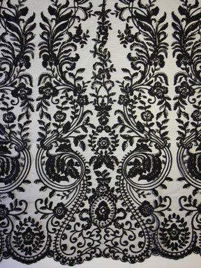 Black Embroidered Lace - Greer