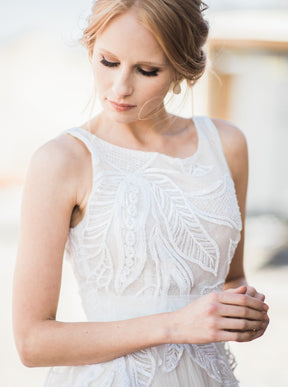 Ivory Beaded Lace - Bridget