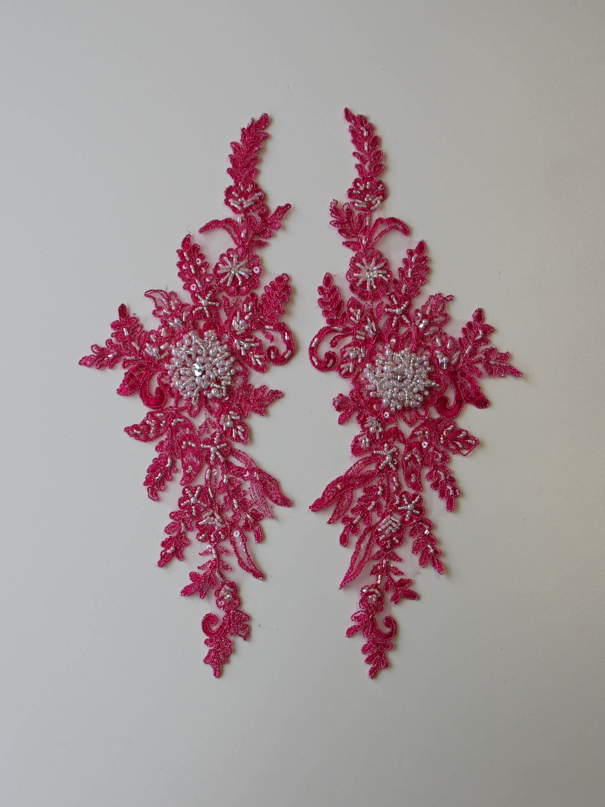 Passion Pink Corded Lace Appliques - Utah