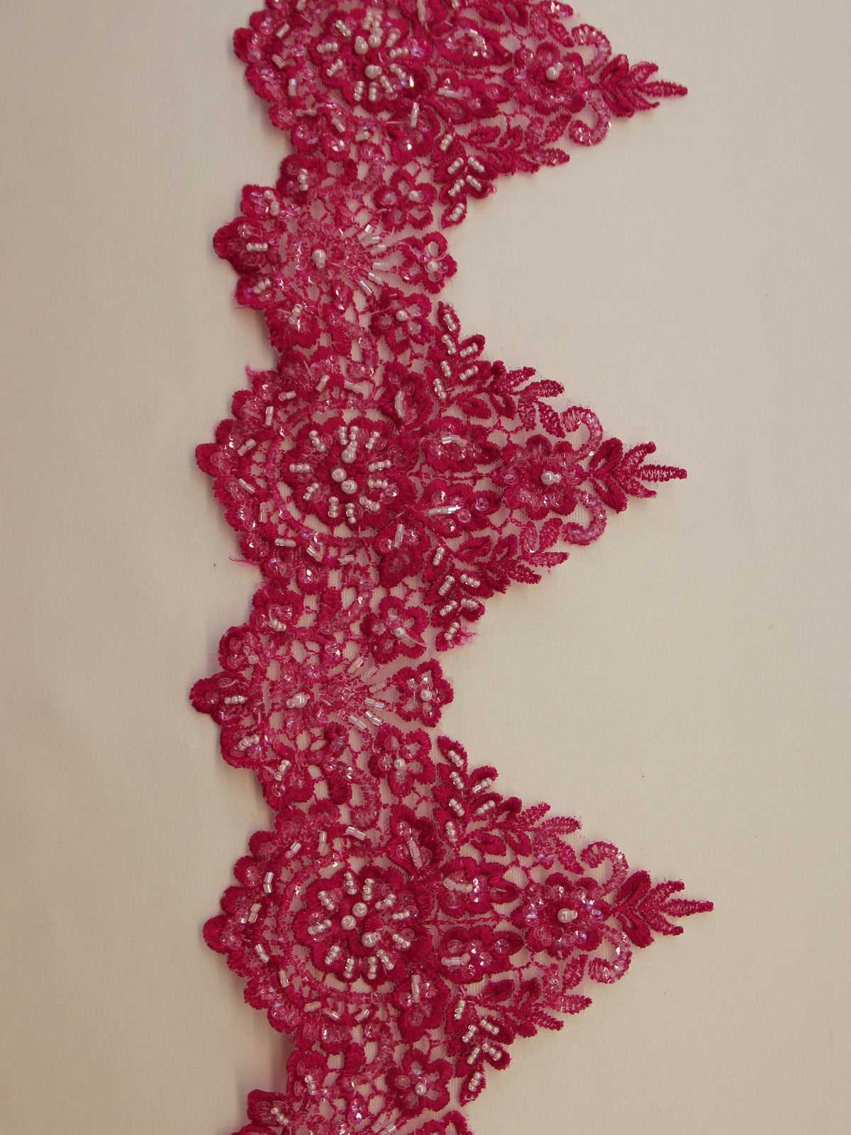 Passion Pink Lace Trim - Hazel