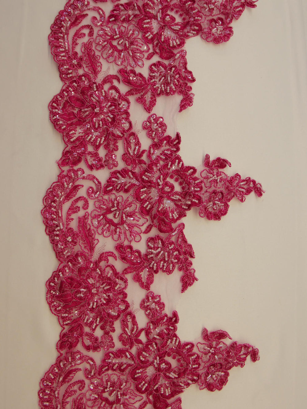 Candy Pink Lace Trim Claire