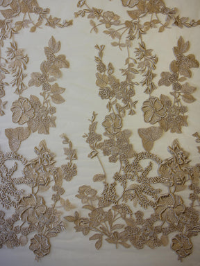 Champagne Embroidery Lace - Garbo