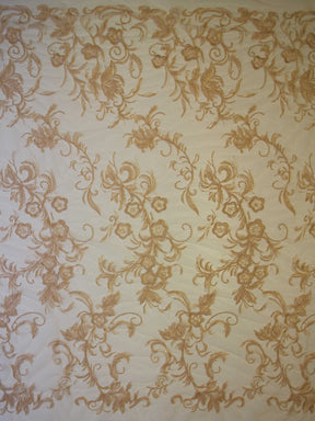 Champagne Embroidered Lace - Zarine