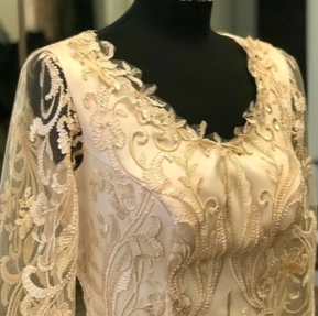 Champagne Embroidered Lace - Dinah