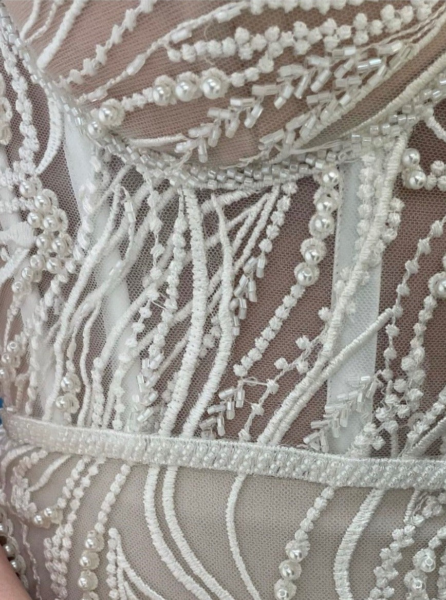 Ivory Beaded Lace - Cherish