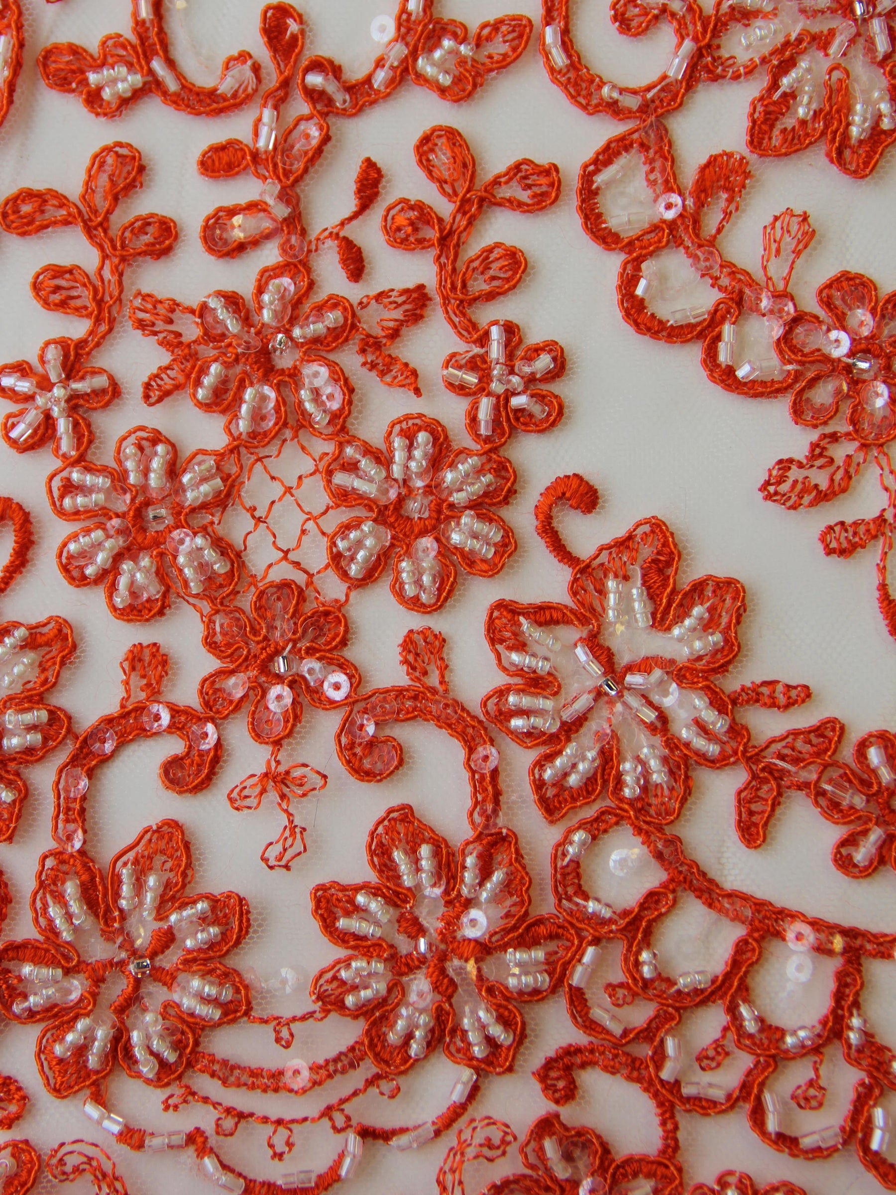 Orange Lace for Dressmaking - Alexandra