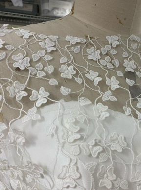 Ivory 3D Embroidered Lace - Catriona