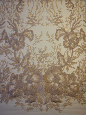Coffee Embroidered Lace - Bexley