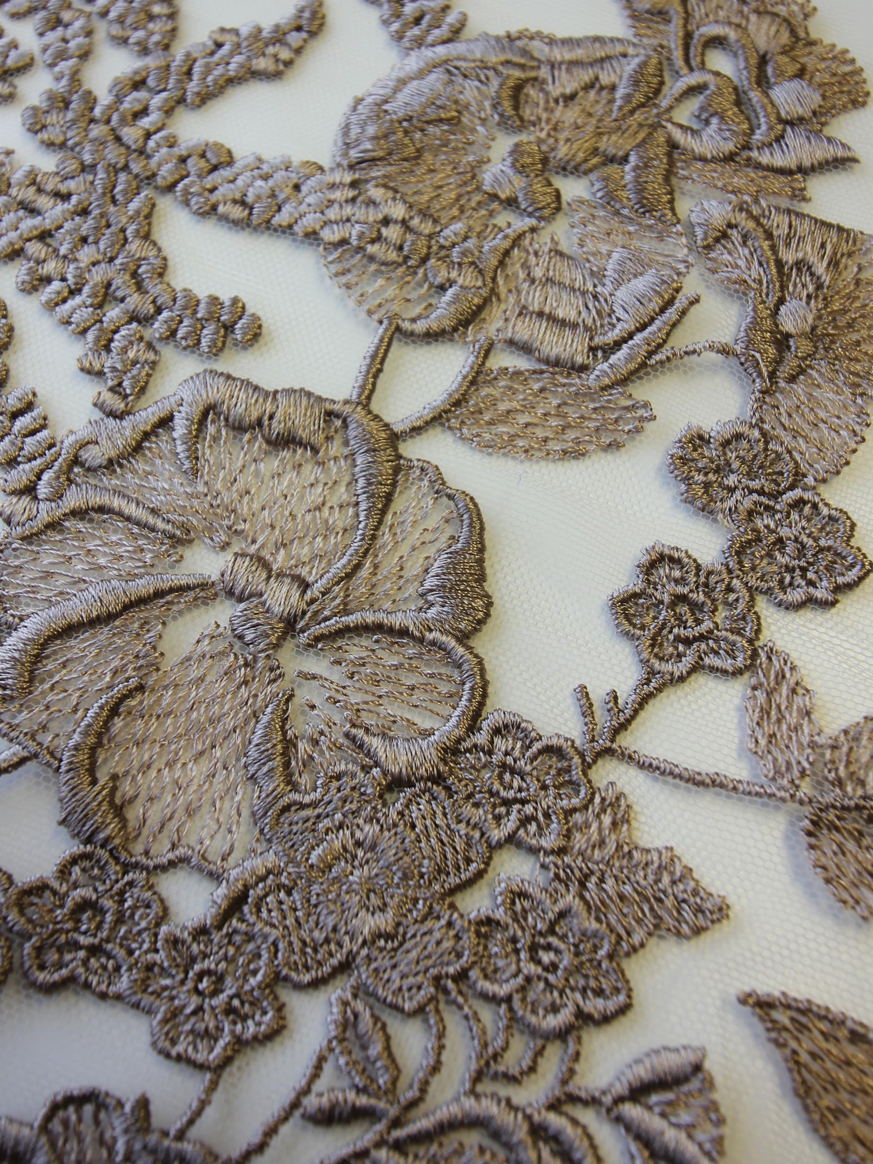 Coffee Embroidery Lace - Garbo