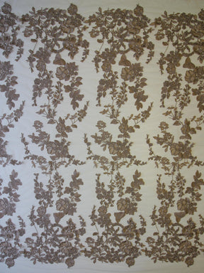 Coffee Embroidery Lace - Garbo