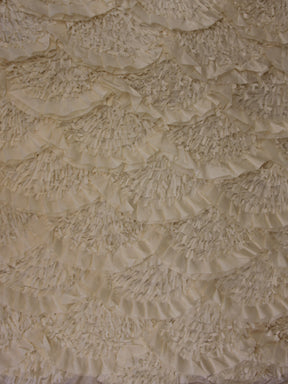 Ivory Pleated Embroidery - Caress