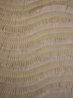 Ivory Pleated Fabric - Waves