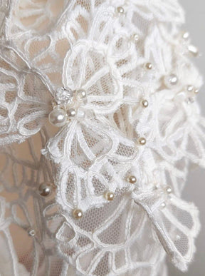 Ivory Embroidered Lace - Daria