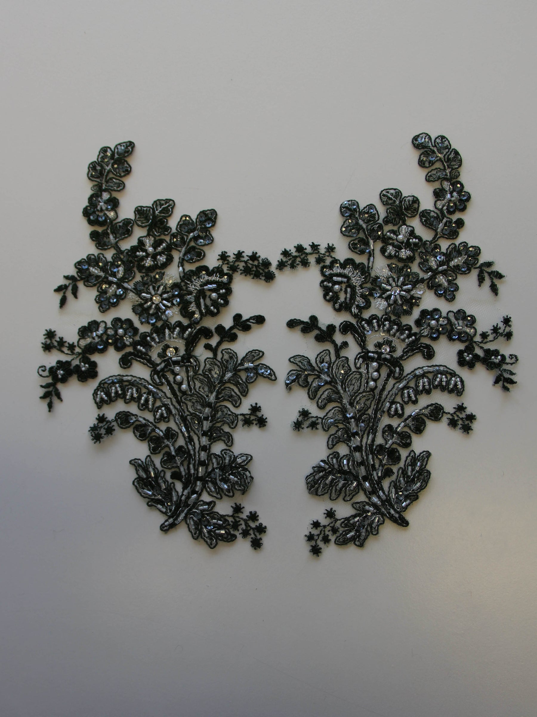Forest Green Corded Lace Appliques - Mona
