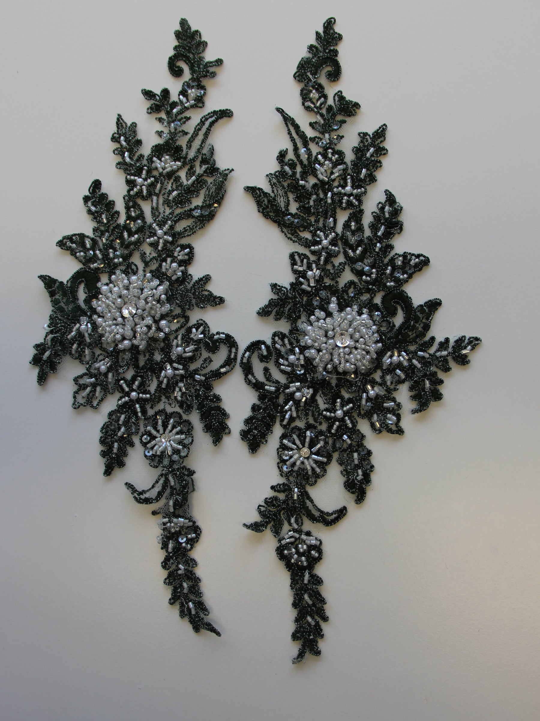 Forest Green Corded Lace Appliques - Utah