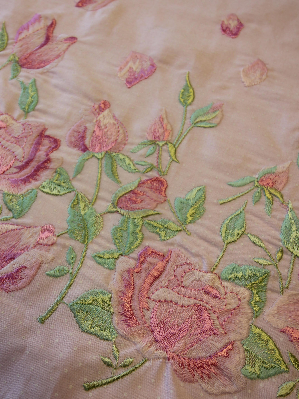 Pink Embroidered Fabric - Fabrizia