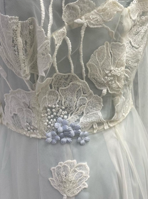 Ivory Embroidered Lace - Emery