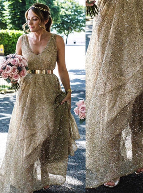 Gold Sequinned Tulle - Fabiola