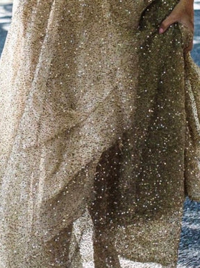 Gold Sequinned Tulle - Fabiola