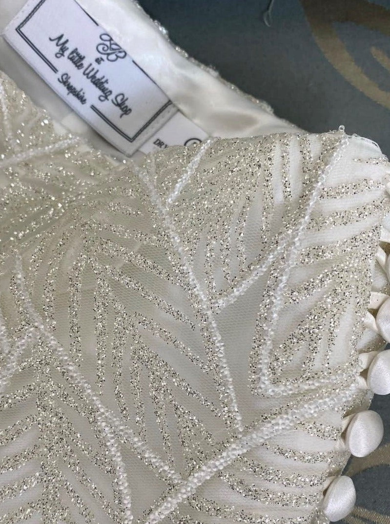 Ivory Glitter Lace - Lindsay