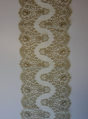 Gold Chantilly Lace Trim - Natasha
