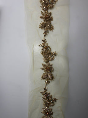 Crystal Dress Trim - Gravity (Gold)