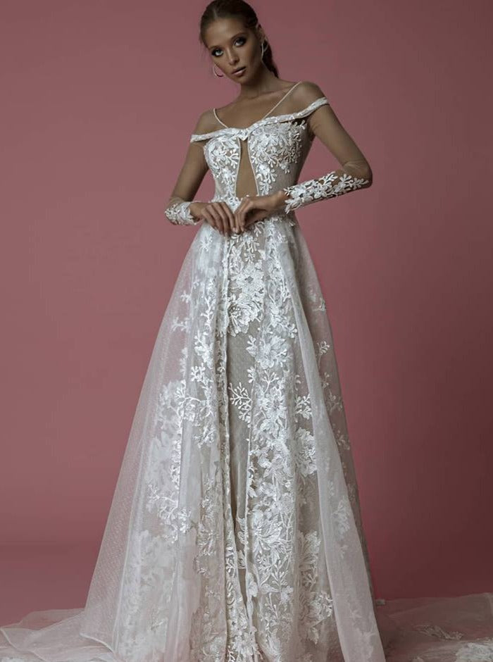 Ivory Embroidered Lace - Fontaine
