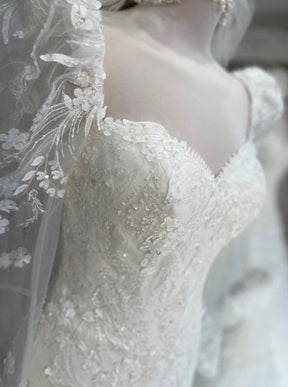 Ivory Beaded Lace - Haldis